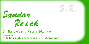 sandor reich business card